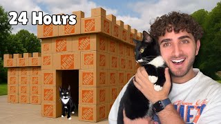 24 Hours in the WORLD BIGGEST Cardboard Box with my Cat... screenshot 3