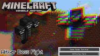 Minecraft Legacy Console Edition - Wither Boss Fight (Hard Difficulty) @Tru3P1ay3r