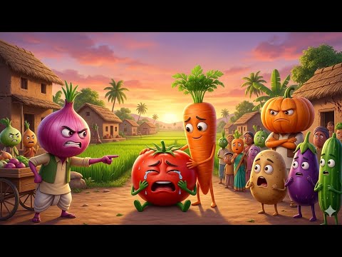 ❤️ गरीब टमाटर और गाजर का सच्चा प्यार | प्याज का धोखा और सच्चे प्यार की जीत 🍅🥕