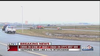 Fatal crash closes ramp to 465 on SW side