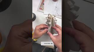 Paper Chris as ornament using an old book and a bandsaw/scroll-saw. #vintage #vintagechristmas