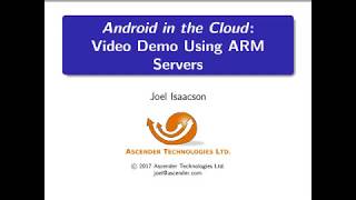 Android in the Cloud using ARM Servers