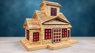 DIY Popsicle Stick House with Cardboard | Miniature House Making
