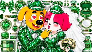 Paper DIY🎀Sheriff LABRADOR Police Couple Fashion Glow Up Skincare Makeup ASMR Making Quiet Book Hana