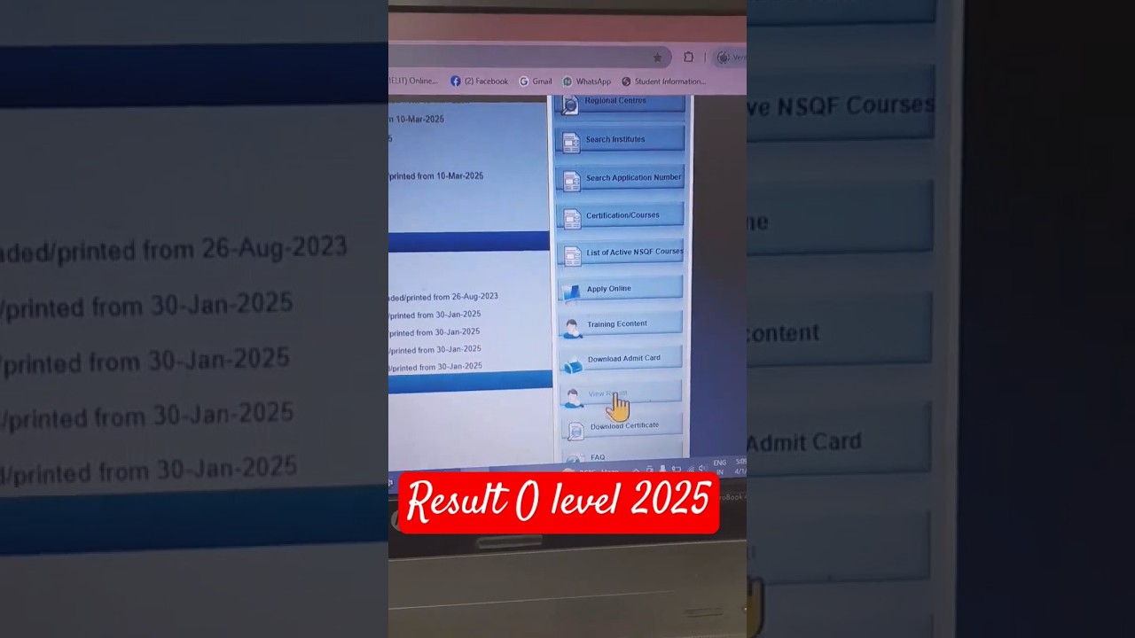 O level Result declared 2025