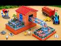 DIY Tractor Builds a Strong Brick House with Swimming Pool | Mini Construction