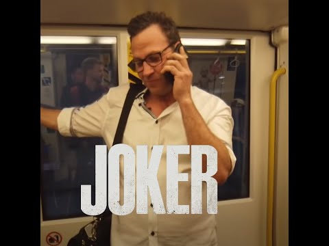 Spreading the joy of laughter on a train but with appropriate music