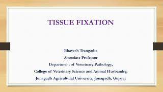 Tissue Fixation for Histopathology
