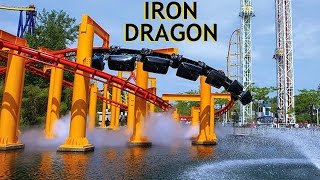 Iron Dragon Pivothead POV Cedar Point Roller Coaster Back Seat On-Ride Arrow Dynamics Suspended