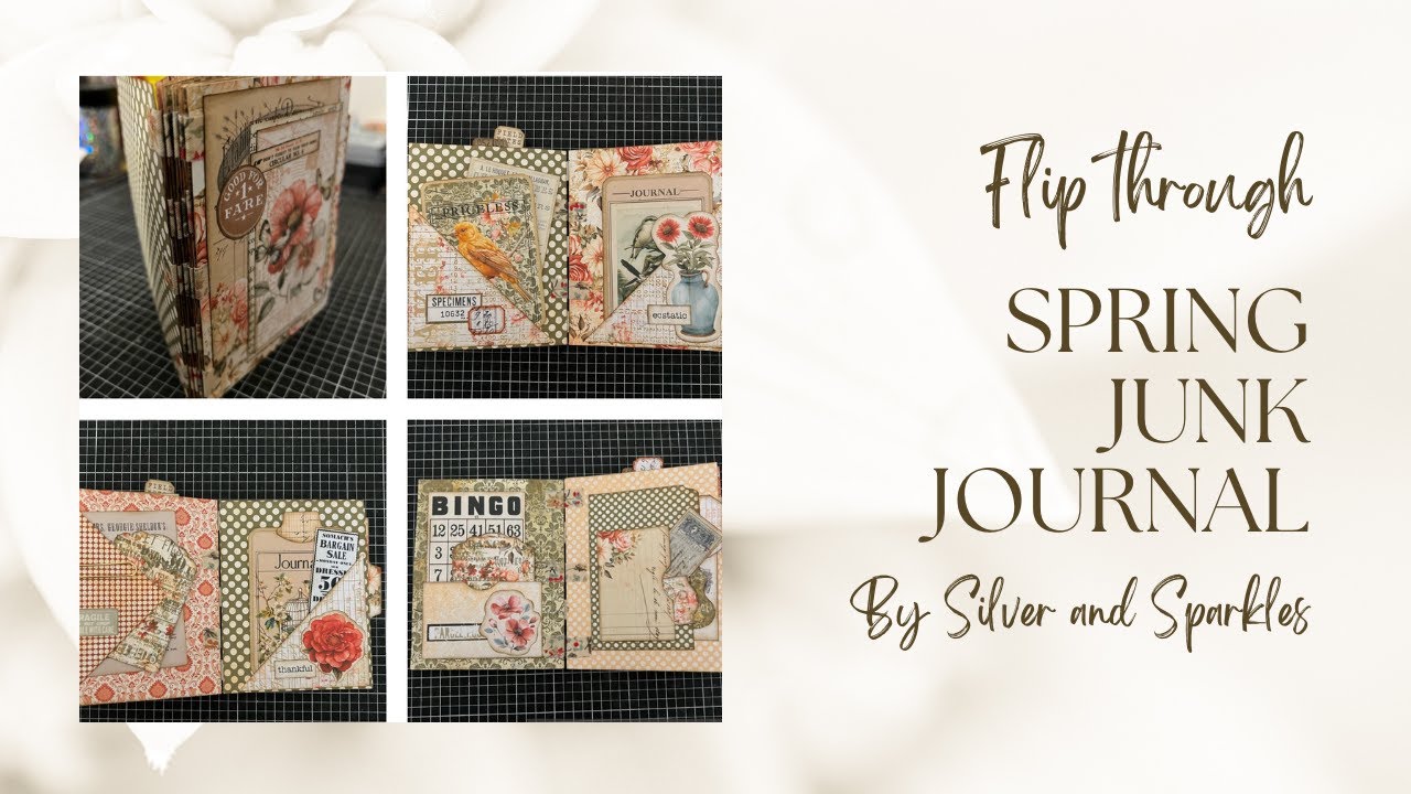 Let's look inside this junk journal! Made with papers by Pink Monarch