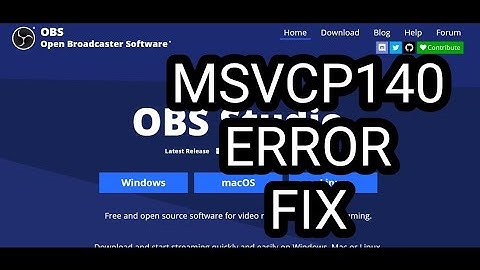 OBS Studio - WONT RUN ERROR ?  -MSVCP140_2.dll - FIX-SOLUTION