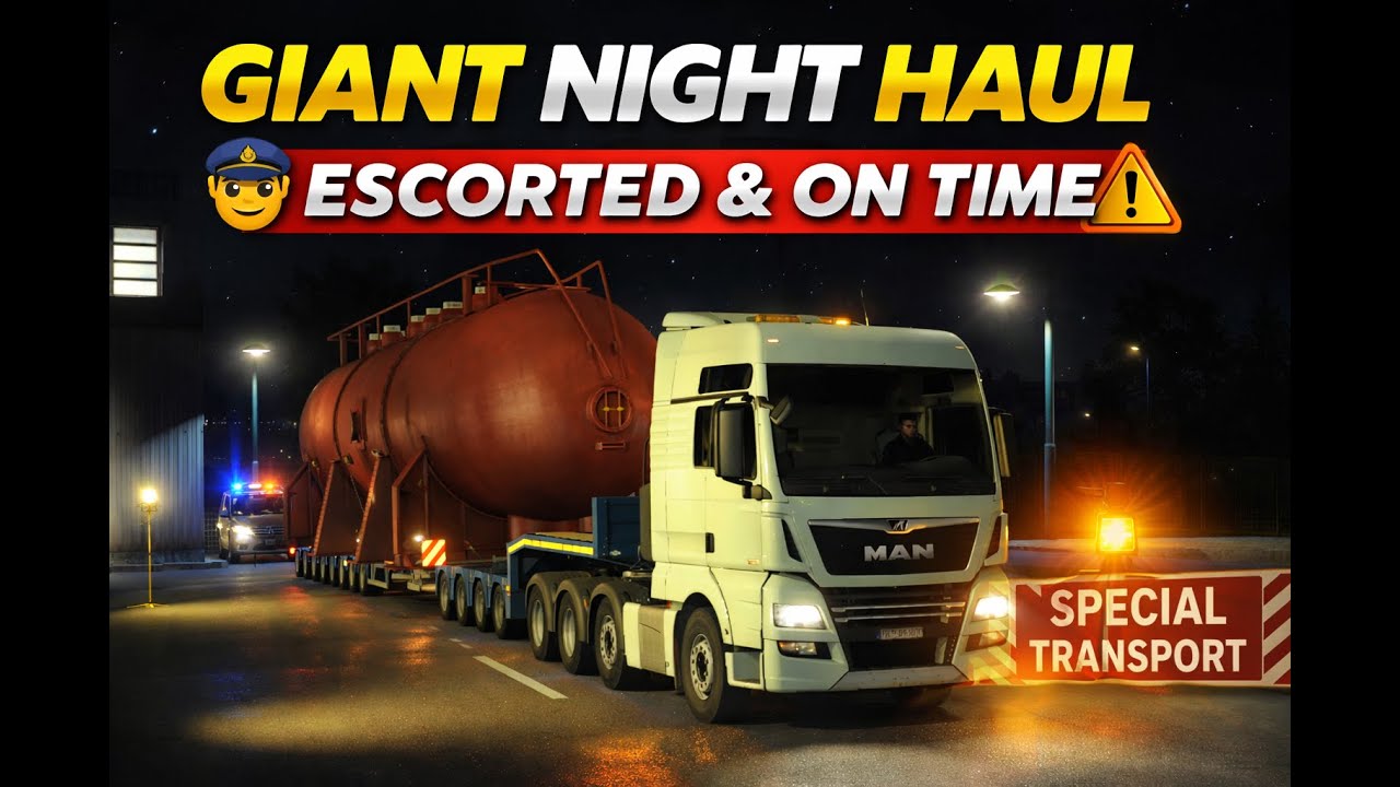 Heavy Cargo, Tight Roads, No Mistakes 🚨 | Night Trucking ETS2 | Euro Truck Simulator 2