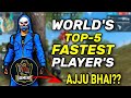 World's Top - 5 Fastest Mobile Player's Of Free Fire Total Gaming Ajju Bhai??  🇧🇷🇮🇳🇧🇩🇳🇵🇮🇩🇸🇬🇰🇵🇵🇰