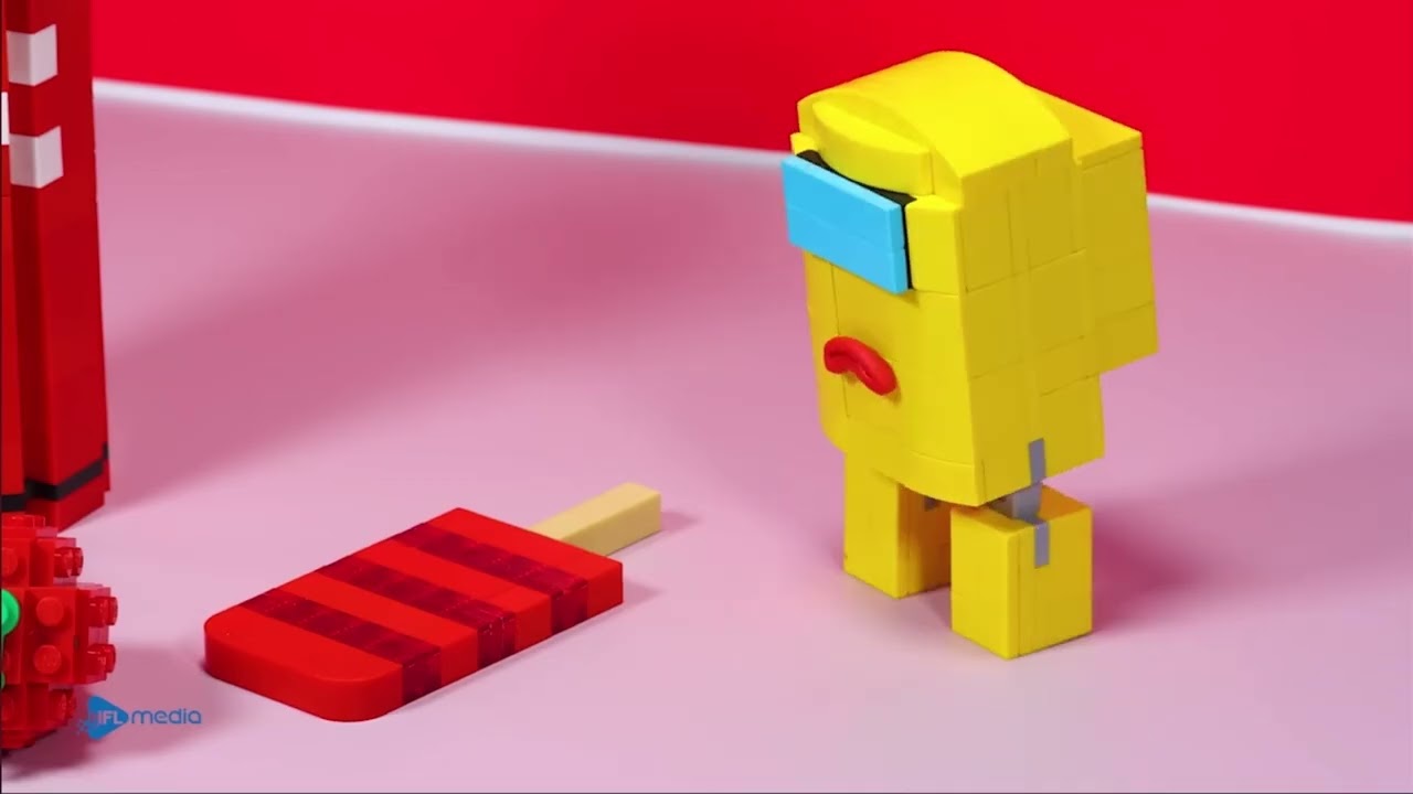 Among Us Red VS Blue Challenge - Among Us Mukbang Animation Asmr Lego