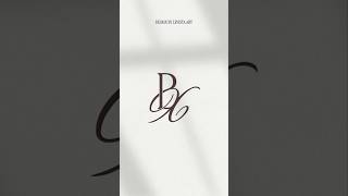 Elegant B&X wedding monogram logo. Our design process ⭐️ #monogram