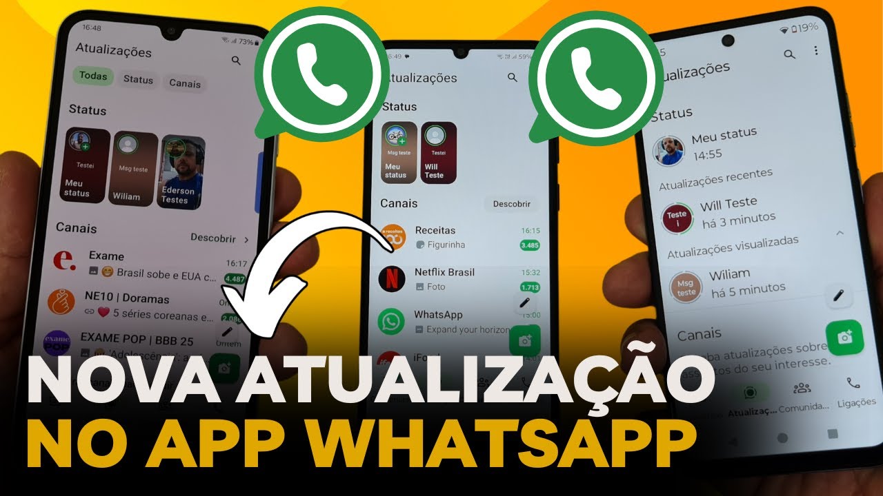 WHATSAPP ATUALIZOU a Área De Publicação e Visualização De STATUS! Qual ...