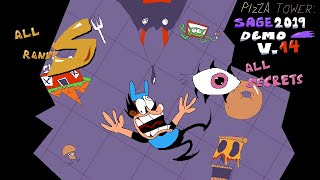 Pizza Tower Sage Demo v14 - Full Playthrough (ALL S RANKS)(ALL SECRETS)