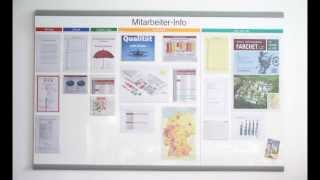 Dinafix Infosystem Modulare Infoscript Whiteboards Magnettafeln