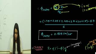 Type 1: Phi index sum| when Precipitation & Runoff is given| find phi index & W index| Phi & W index