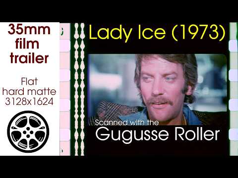 Lady Ice (1973) 35mm film trailer scan, flat hard matte, 3128x1624