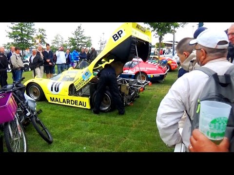 Porsche 917K/81 4.9L Flat 12 sound. Idle, revs and fly by !