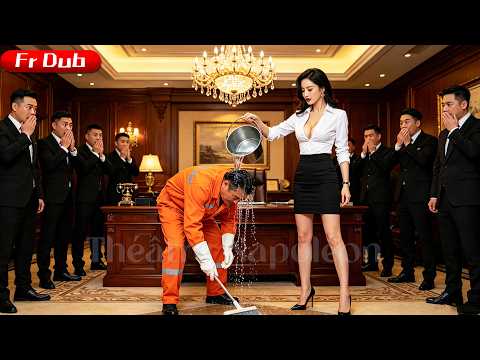 She pours a bucket of water on a poor cleaner, unaware that he is the father of the richest man