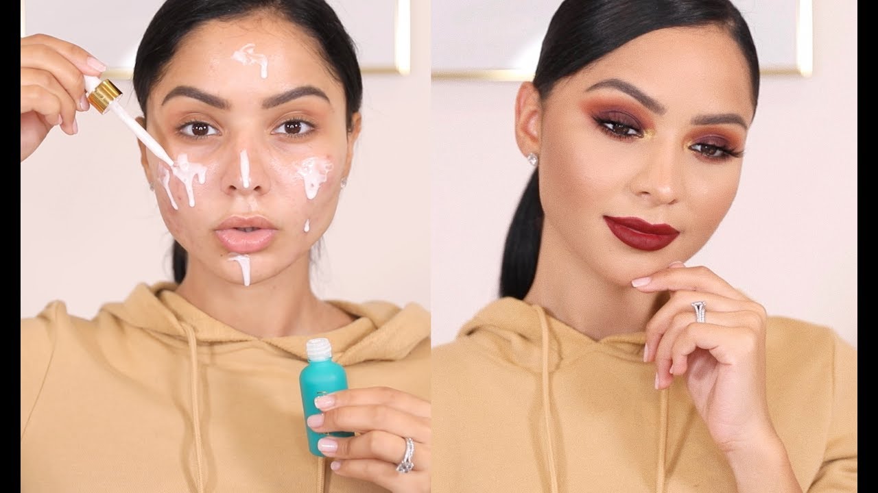 FALL MATTE MAKEUP + SLEEK LOW PONY HAIR TUTORIAL | Diana Saldana