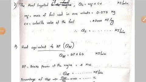 AE LAB | HEAT BALANCE SHEET | CALCULATIONS