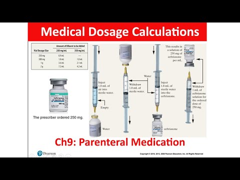 Medical Dosage Calculations - Ch9: Parenteral Medication