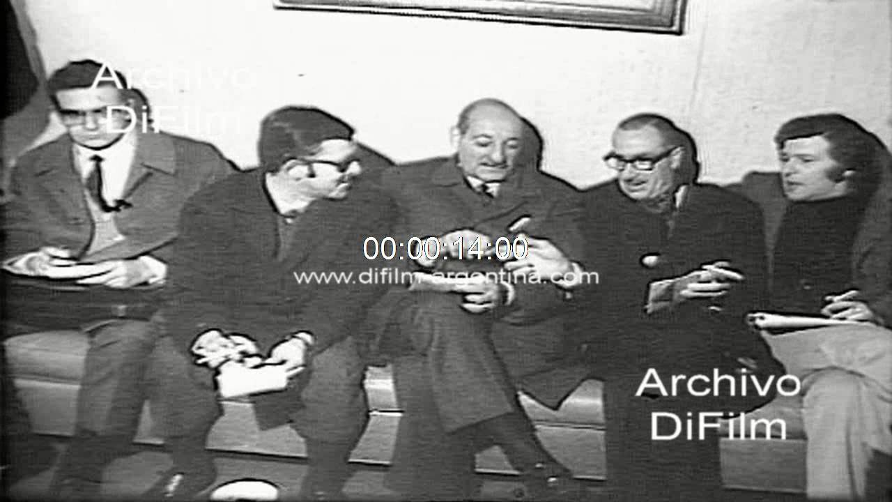 Tito Lectoure en conferencia anunciando la pelea Monzon-Griffith 1971