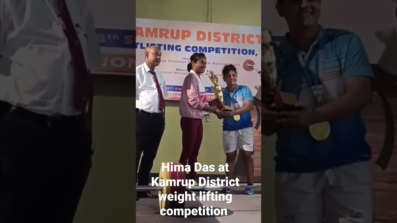 Hima Das (Dhing Express) at Kamrup District Weight Lifting Competition