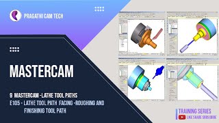 Mastercam   Lathe Tool Path  Facing –Roughing and Finishing Tool Path