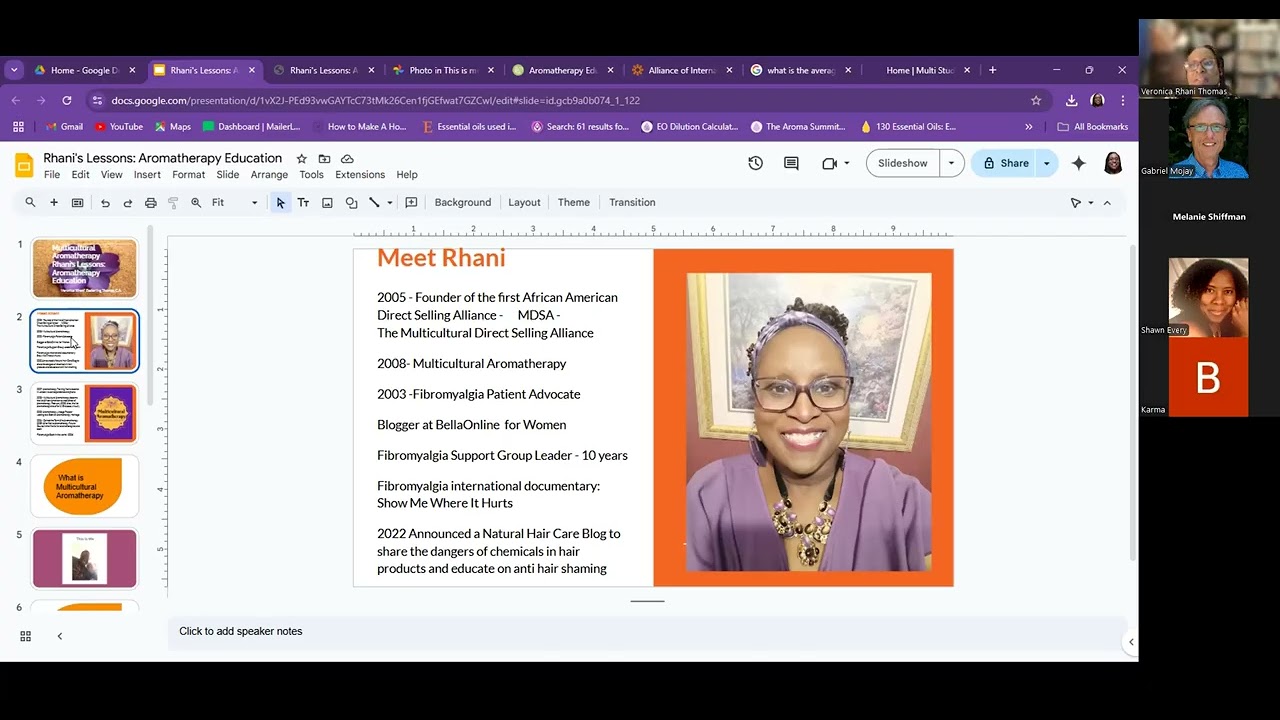 Rhani's Lessons: Aromatherapy Education