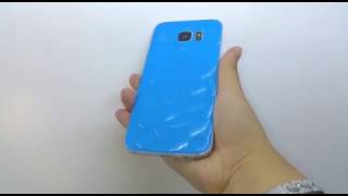 Download lagu 3D water drops blue - custom mobile skin - made by DAQIN mobile case machine