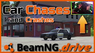 BeamNG Drive | Scenarios - Police Chases & Crashes in 4K | With Wheel Cam & Custom Music by Me screenshot 2