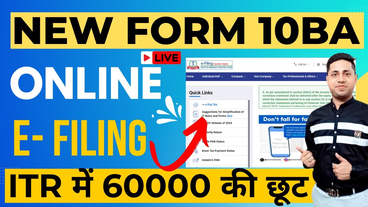 Form 10ba 80GG Deduction Limit with Form 10BA Filing Procedure 80GG Rent Paid How ...