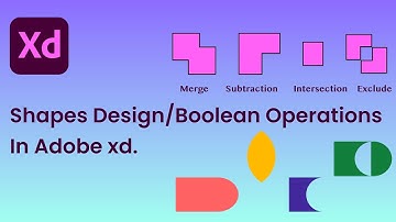 Addition | Subtraction | Intersection | Exclude shapes Design/Boolean Operations In Adobe XD.