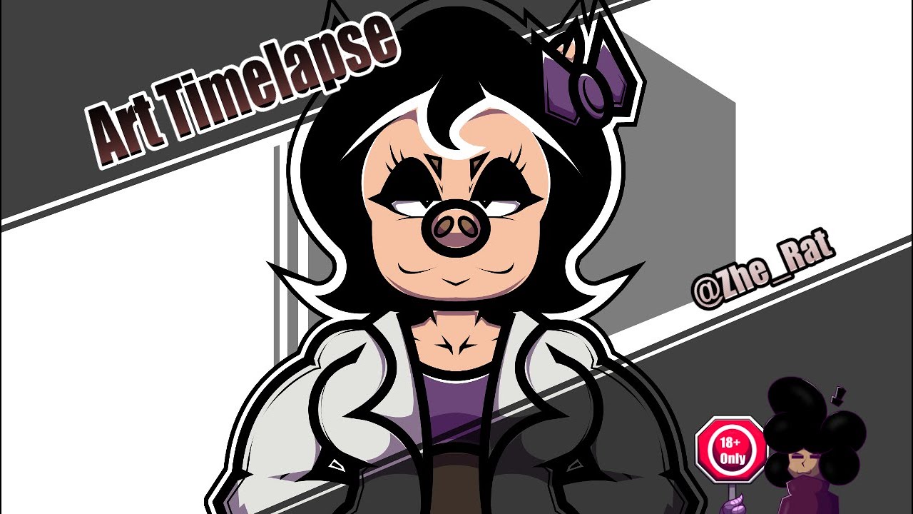 Petunia Pig (Art Timelapse)