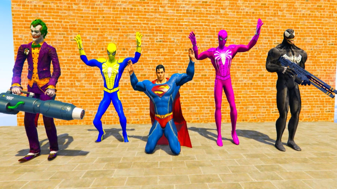 GTA 5 Funny Ragdolls Spiderman vs Minions vs Superheroes Epic - Spiderman Funny/Fails Battles Ep #4