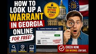 How to look up a warrant in Georgia online for free