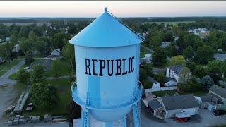 Republic Water Tower Republic Ohio Seneca County Ohio May 2024 4k