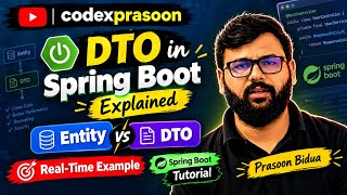 DTO in Spring Boot Explained | Entity vs DTO | Real-Time Example | Spring Boot Tutorial
