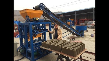 QT4 24 semi automatic vibration concrete block and paver making machine