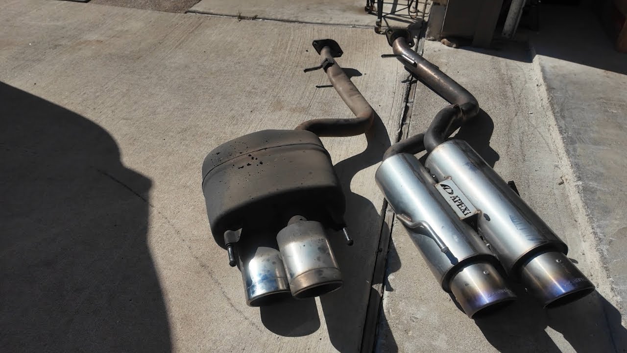 Установка выхлопной системы Apexi Axleback на мой RCF!