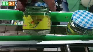Tabletop Bottle Positioning Labeling Machine RICIO Speed 30-100 bottles/minute Accuracy ±1mm