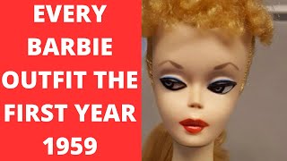 A History of the First Barbie & EVERY outfit 1959💕The Vintage  Ponytail