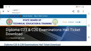 ap diploma C16,C20,C23 march/april 2026 exams hall tickets released|