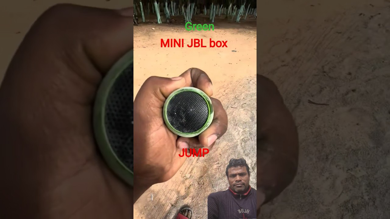 green JBL mini box bass test jump 