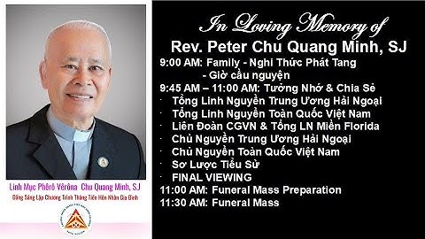 Thánh Lễ An Táng | LM Phêrô Chu Quang Minh | 10-01-2025