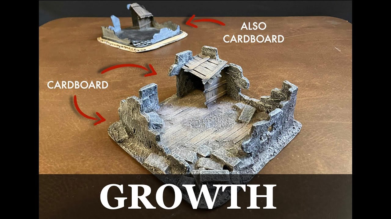 Разрушенный дом из картонных каменных руин III — Развитие как художника — Учебное пособие по созд...